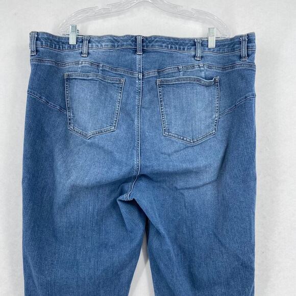 Torrid Bombshell Skinny Ankle Jeans Size 24 Button Fly Frayed Hem Stretch - Picture 6 of 11